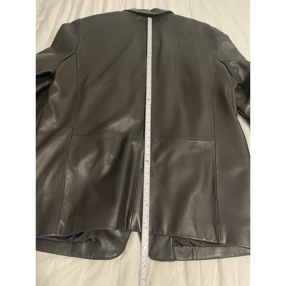 Ralph Lauren Men’s Black Soft Lamb Leather Jacket 3 Button LBB22W - Picture 13 of 16